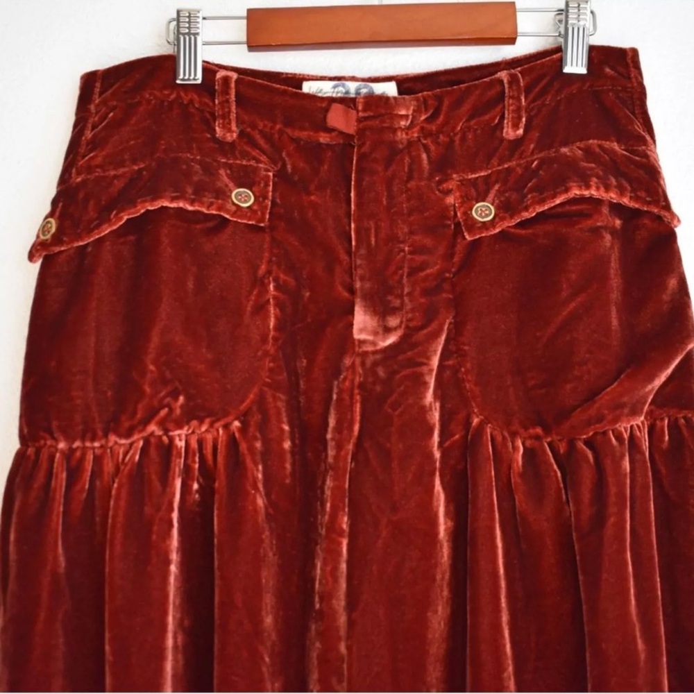 NWOT Free People Lotus Velvet Relaxed Straight Leg Pants - Picture 3 of 15